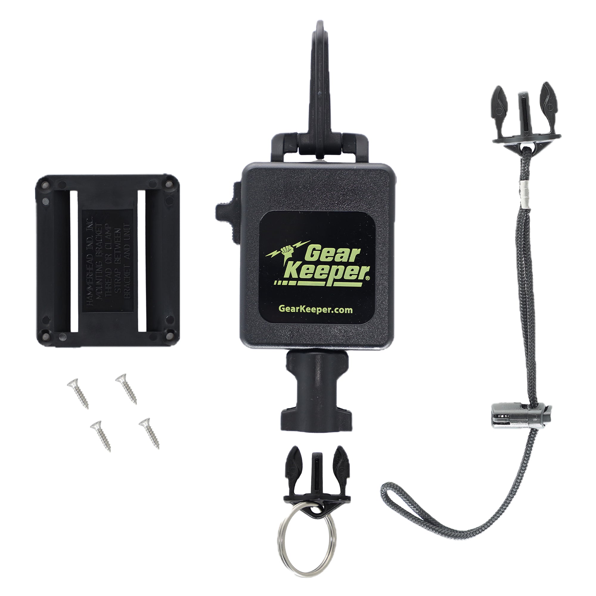 SCUBA Locking Large Flashlight Locking Retractor - Deluxe Pack