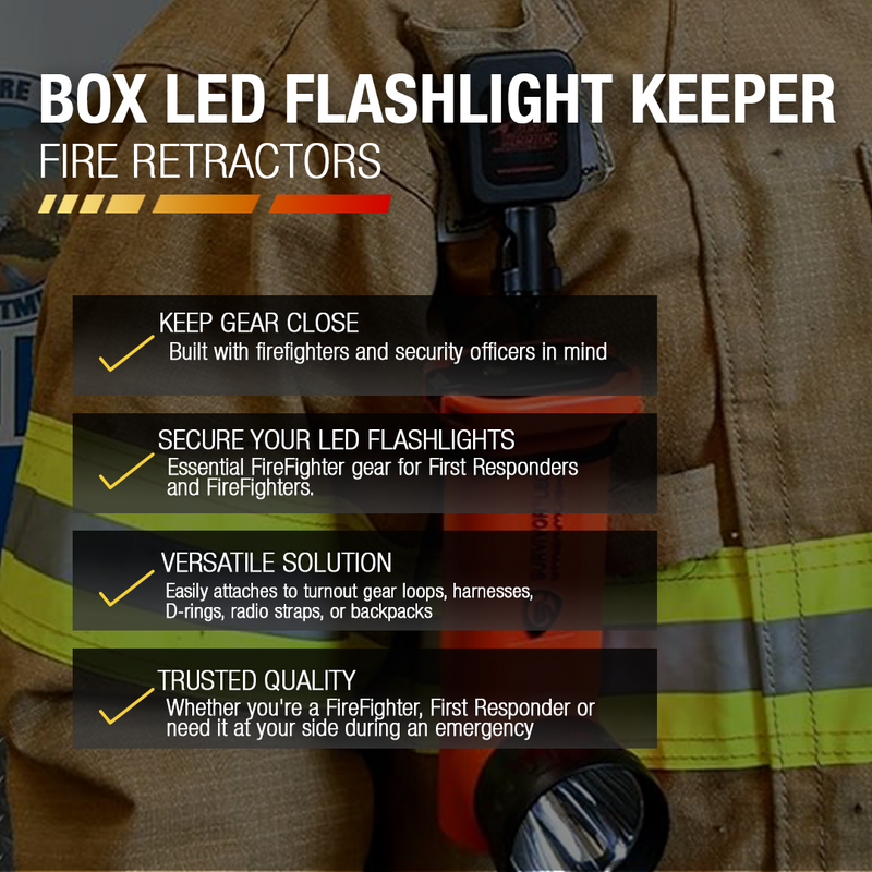 Load image into Gallery viewer, FIRE:  Box LED Flashlight Retractor
