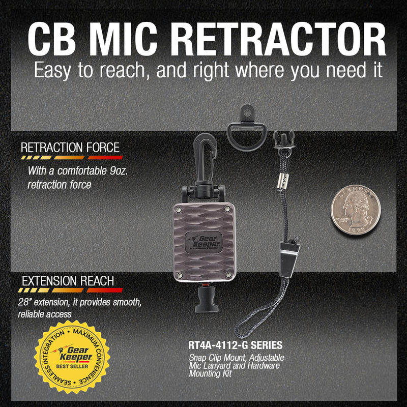 Load image into Gallery viewer, Aluminum Standard CB Mic Retractor - Gray
