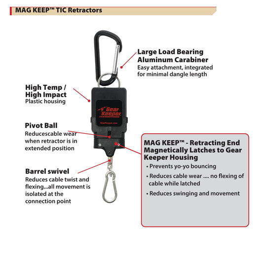 MAG KEEP™ TIC Retractor -- Thermal Imaging Camera Retractor with Magnetic Latch