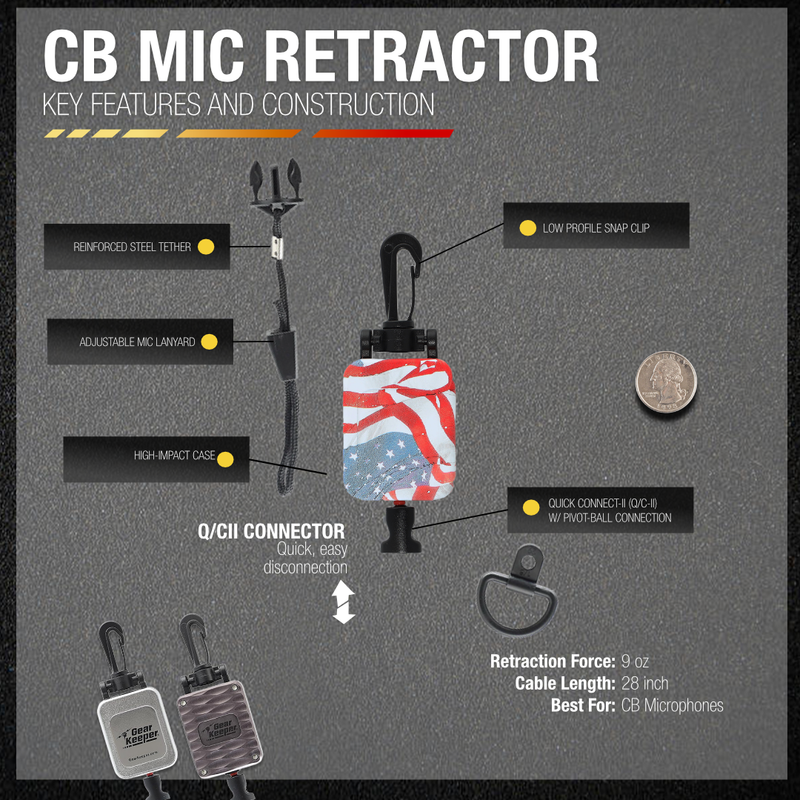 Load image into Gallery viewer, CB Mic Keeper, Standard, Stars &amp; Strips
