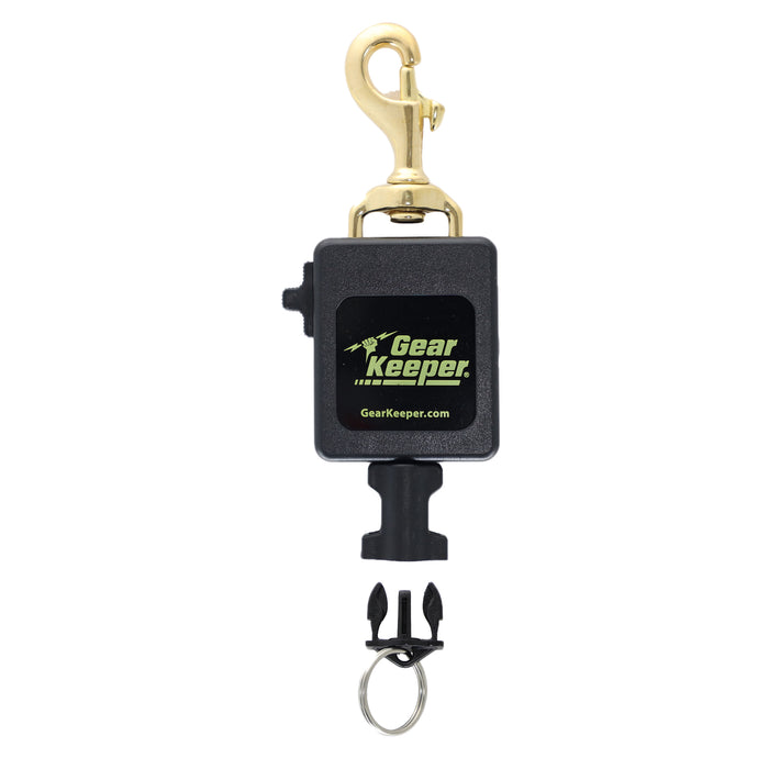 SCUBA Console Retractor, w/ Brass Bolt Clip