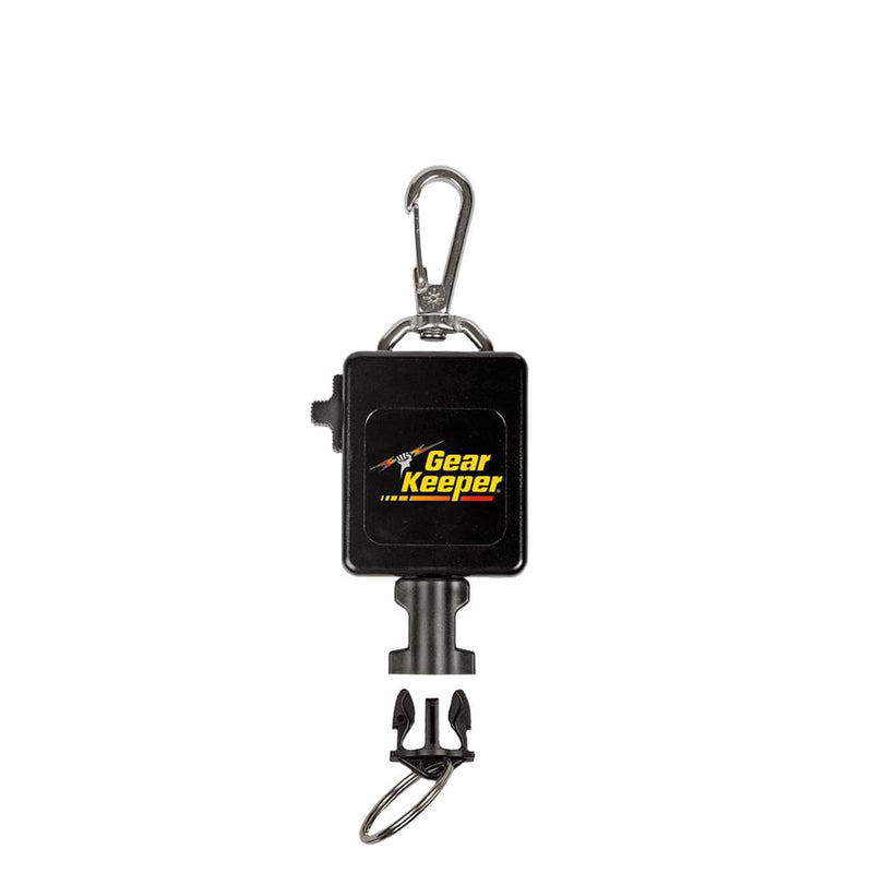 SCUBA Locking Large Flashlight Retractor, Stainless Steel Snap Clip