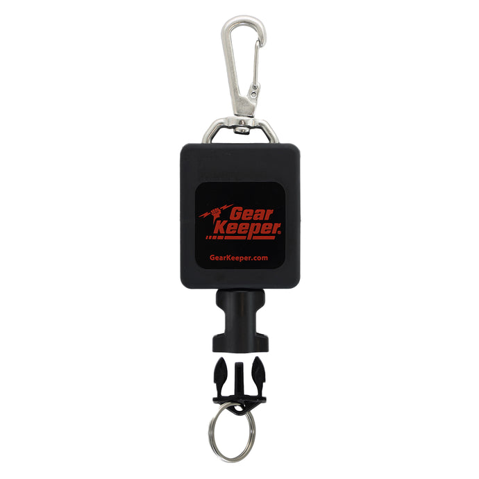 FIRE:  Large Flashlight Retractor, Stainless Steel Snap Clip