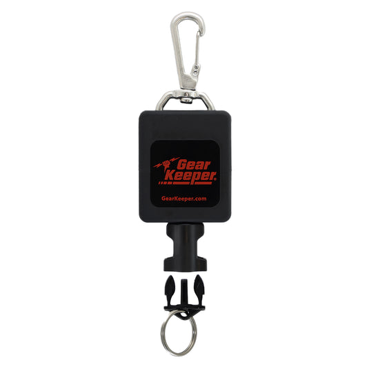 FIRE:  Large Flashlight Retractor, Stainless Steel Snap Clip