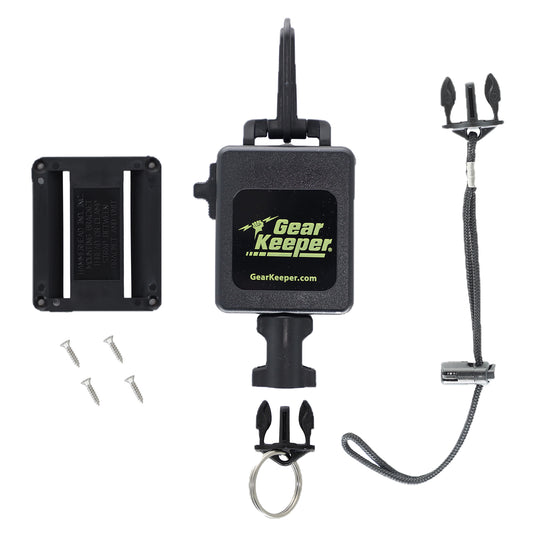 SCUBA Locking Large Flashlight Locking Retractor - Deluxe Pack (Snap/Bracket Mount)