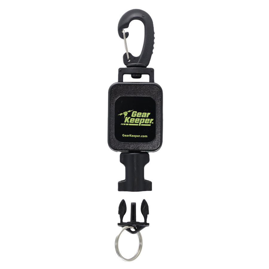 SCUBA Small Flashlight Retractor, HD Rotating Snap Clip