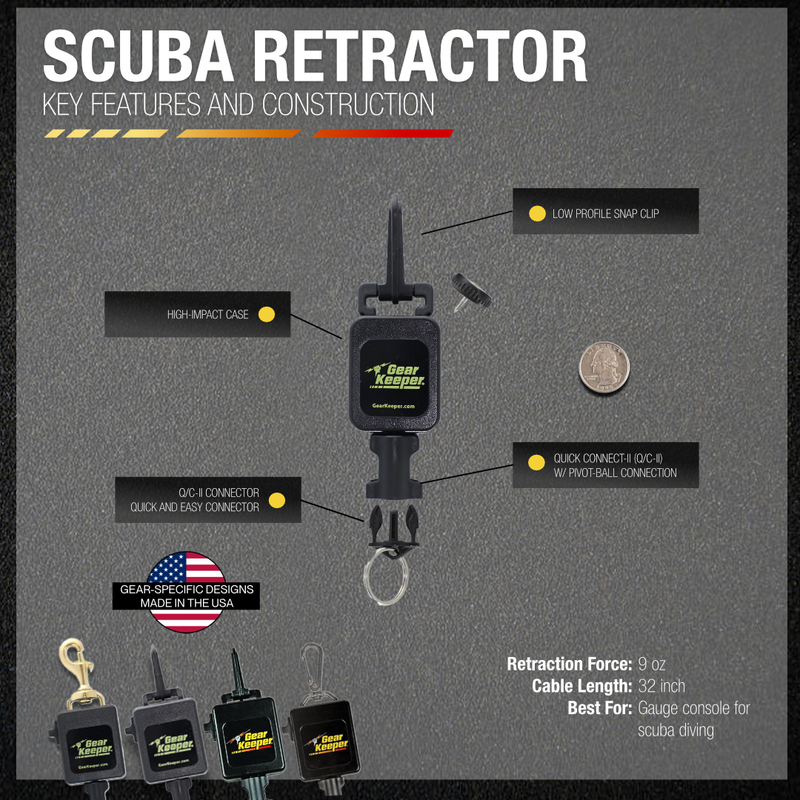 Load image into Gallery viewer, SCUBA Small Flashlight Retractor, Combo Mount
