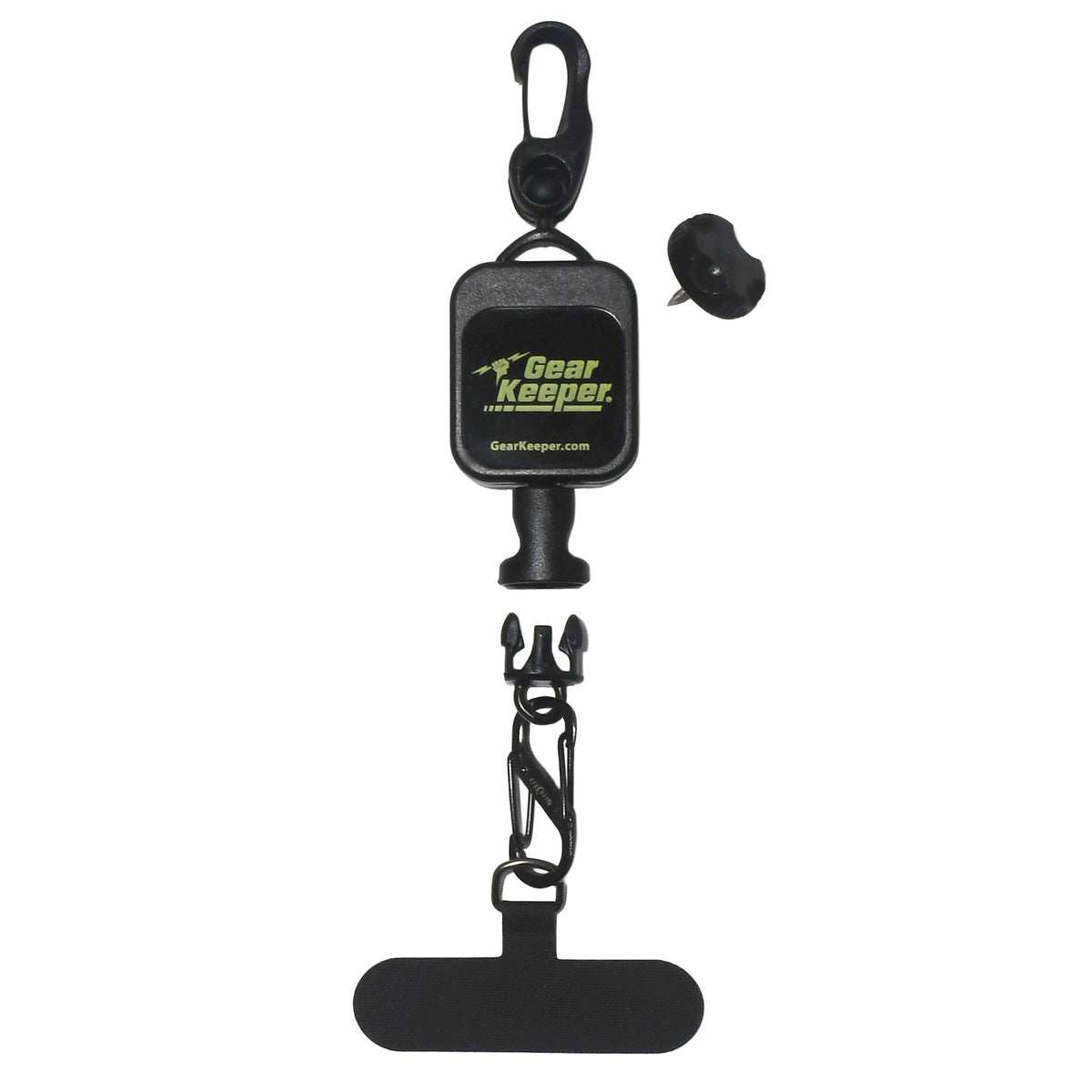 Smart Phone Keeper retractor with combo mount, QC connector and phone anchor