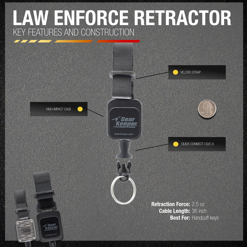 Load image into Gallery viewer, Handcuff Key Retractor, Micro, Velcro Mount
