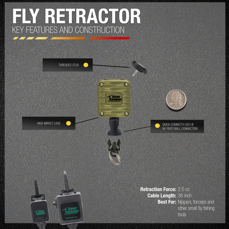 Load image into Gallery viewer, Fly Fishing Aluminum Micro Retractor "Super Zinger" Threaded Stud Mount
