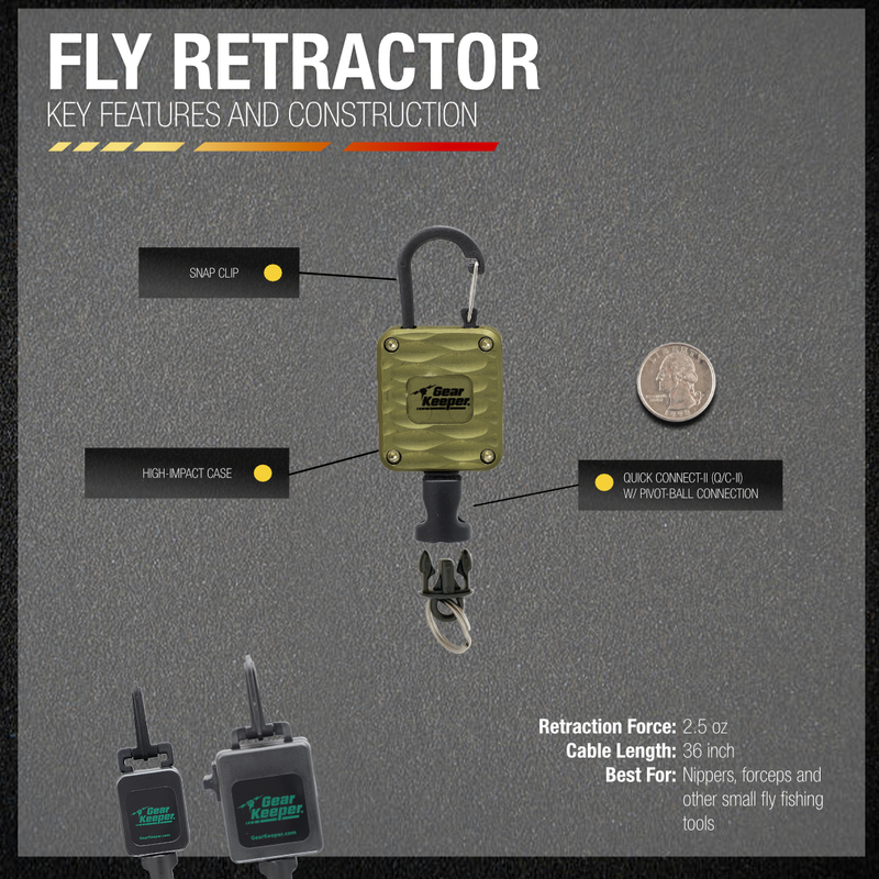 Load image into Gallery viewer, Fly Fishing Aluminum Micro Retractor "Super Zinger" Carabiner Mount
