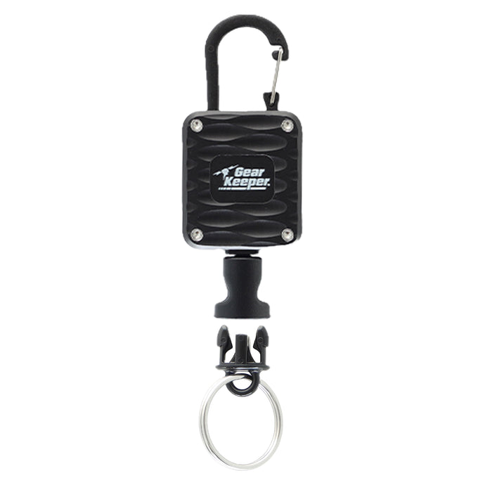 Aluminum   Micro Key / Tool Retractors - Black - Carabiner