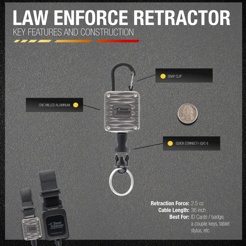 Load image into Gallery viewer, Aluminum   Micro Key / Tool Retractors - Gray - Carabiner
