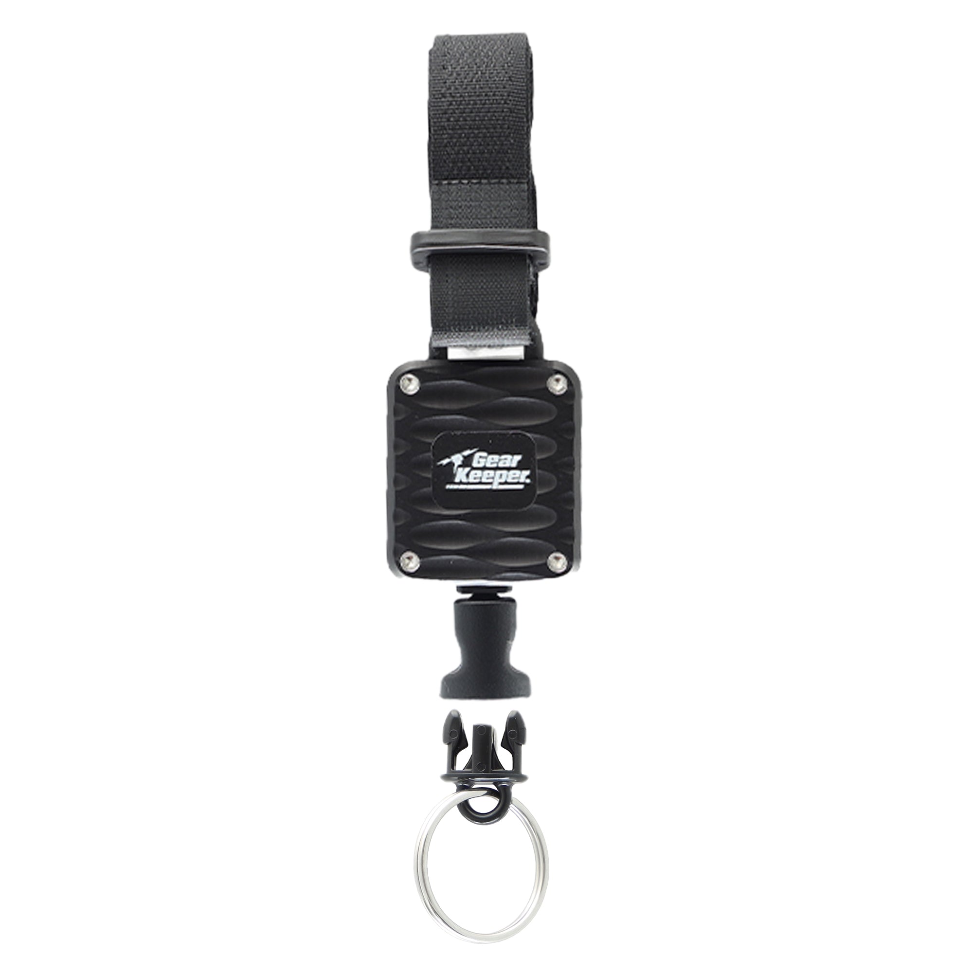 Aluminum Handcuff Key Retractor - Black - Velcro Strap Mount – Gear Keeper