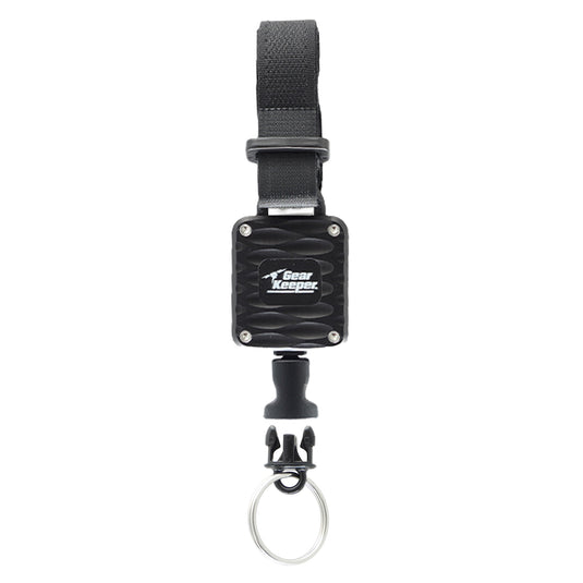 Aluminum Handcuff Key Retractor - Black - Velcro Strap Mount