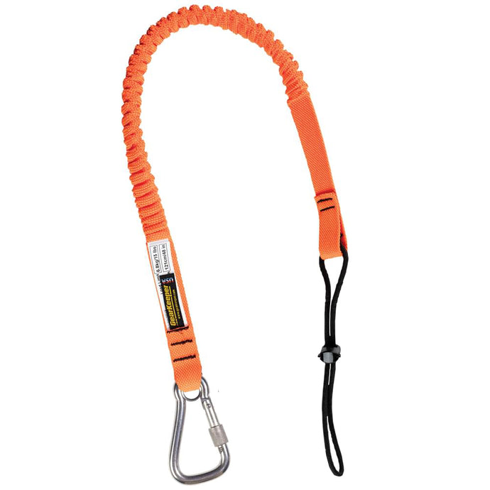 Tool Tether, Personal, Stainless Steel locking carabiner / fixed end
