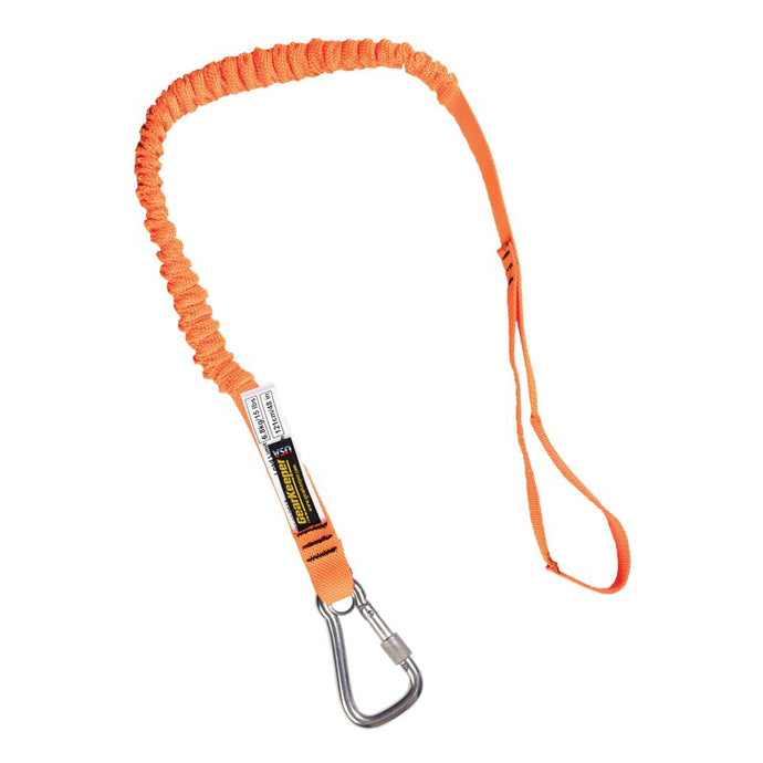 Tool Tether, Personal, Stainless Steel Locking Carabiner / looped end